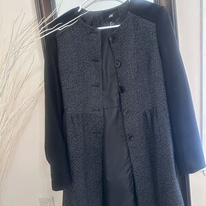 H&M Black and Gray Coat
